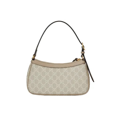 【正品保证 假一罚三 全球专柜可验】【包税】Gucci/古驰 23新款 女士米色白色帆布配皮-穿范儿