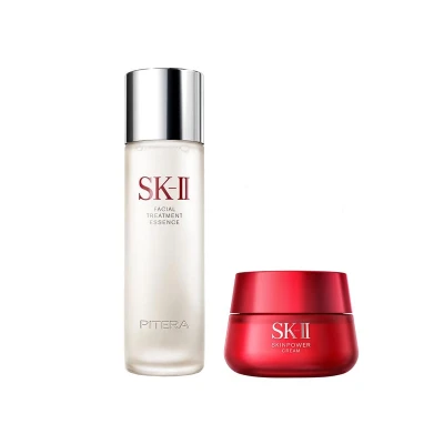 SK-II 护肤品套装 神仙水大红瓶面霜组合 神仙水230ml+大红瓶面霜80g 滋润型/轻盈型-穿范儿
