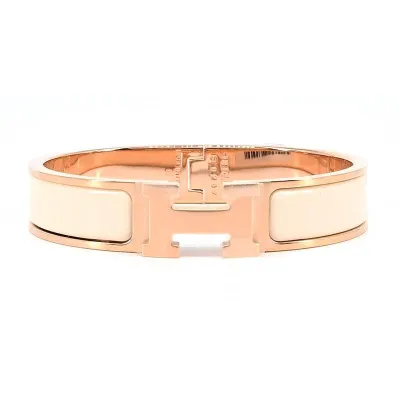 爱马仕HERMÈS 女士窄版新款Clic H时尚珐琅手镯礼物推荐H700001FO85-穿范儿