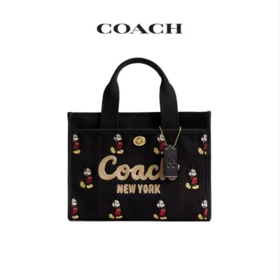 COACH 蔻驰 x Disney 联名款 26 米老鼠中号帆布包托特包单肩斜挎手提包-穿范儿