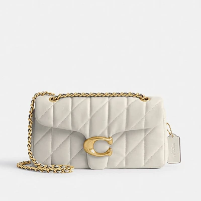 COACH 蔻驰 Tabby 26 绗缝羊皮女款单肩斜挎包 CP150 B4HA 白色-穿范儿